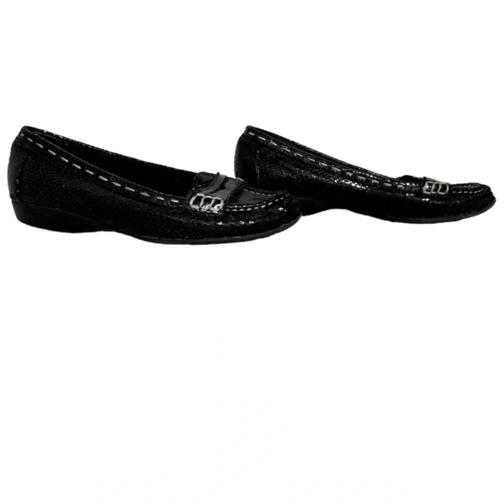 Black Etienne Aigner Loafers Size 7.5 Classic Neutral
